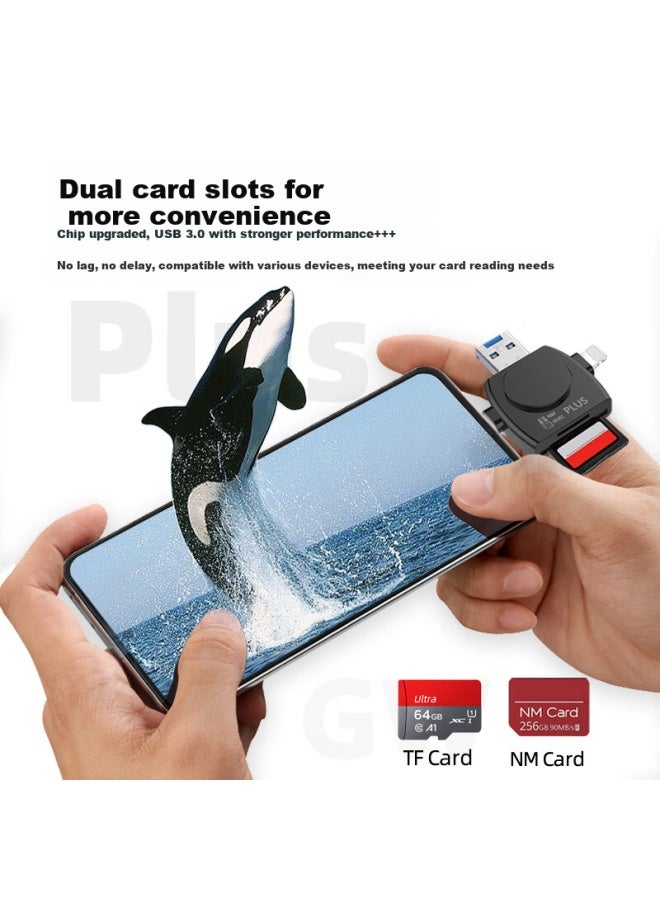 Linkstone Usb3.0 High-speed Multi-in Card Reader, Huawei Nm Card Reader Tf/sd/nm Card, Multifunctional Type-c Compatible With Apple And Huawei Computers, Memory Cards And Cameras - Image 1