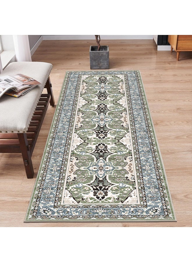 آنا سجادة مدخل على الطراز البوهيمي - 60*160 سم، سجادة ماصة للماء للحمام والمدخل