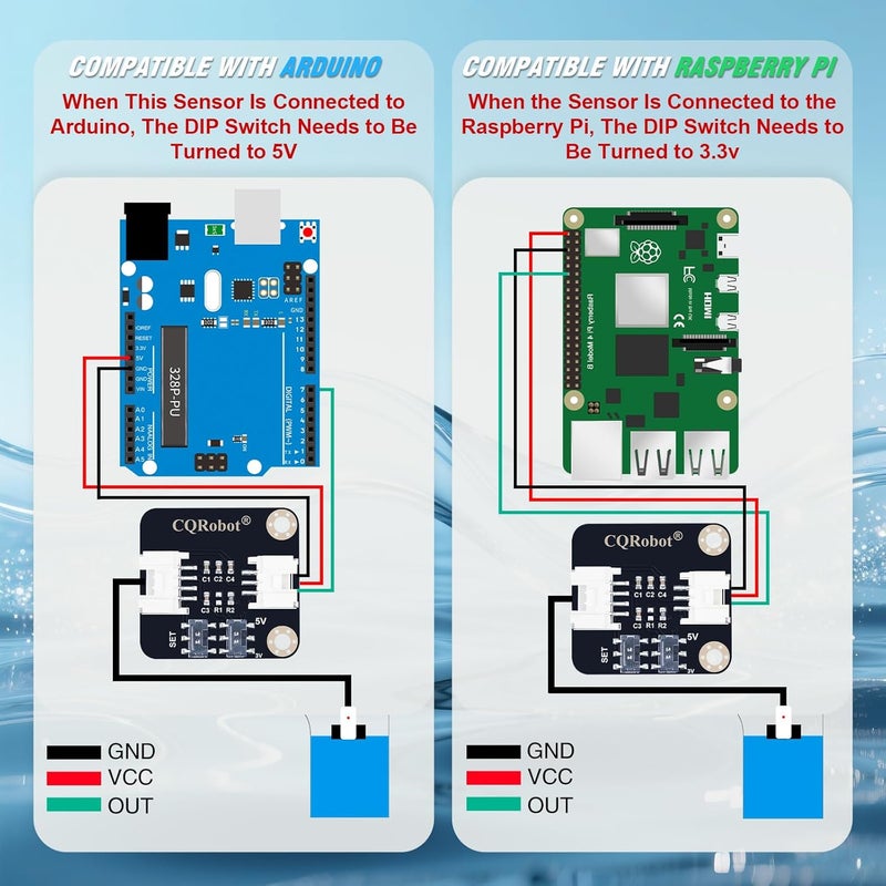 CQRobot Capacitive Non-Contact Water/Liquid Level Sensor Compatible with Arduino, Raspberry Pi and Other Motherboards. for Industrial Production, Aquarium, Chemical Solution, Agriculture, etc. - Image 4
