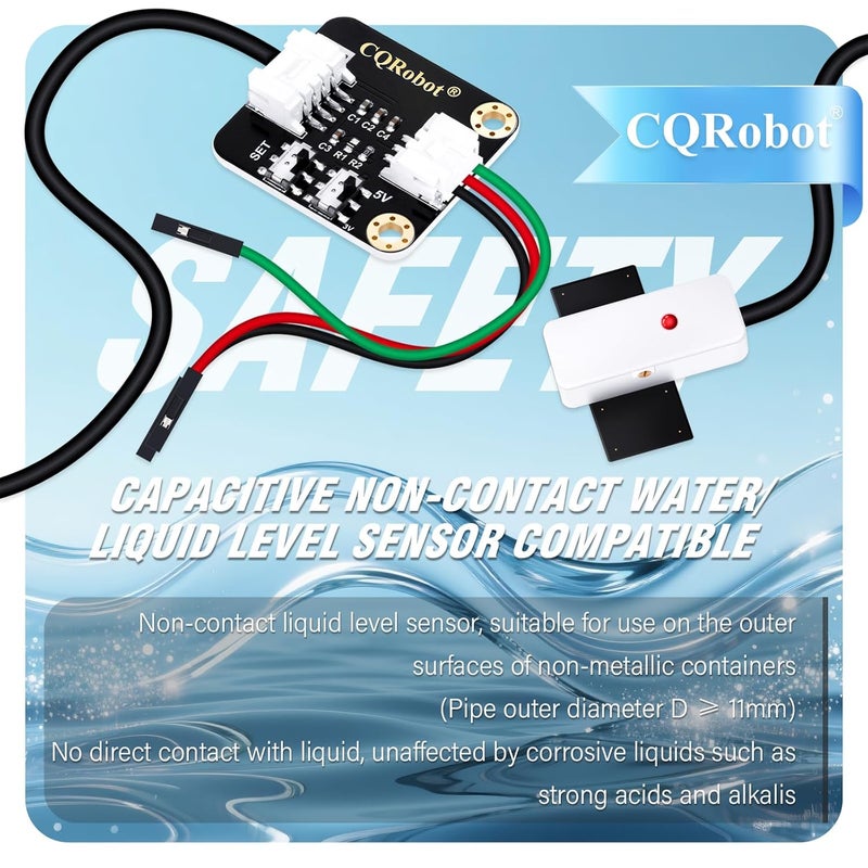 CQRobot Capacitive Non-Contact Water/Liquid Level Sensor Compatible with Arduino, Raspberry Pi and Other Motherboards. for Industrial Production, Aquarium, Chemical Solution, Agriculture, etc. - Image 2