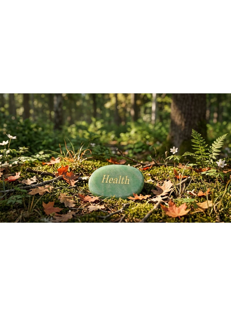Natural Gemstone Engraved Affirmation Palm Worry Stone, Positive Word Pocket Stone for Meditation & Gifting - Image 4