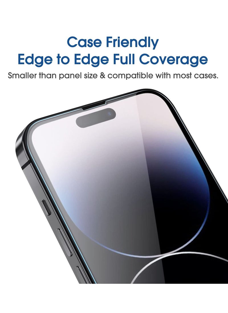 Houmt Screen Protector for iPhone 14 Pro Max Sensor Protection Dynamic Island Compatible Case Friendly Tempered Glass Film 9H Hardness  HD Clear  - Image 2