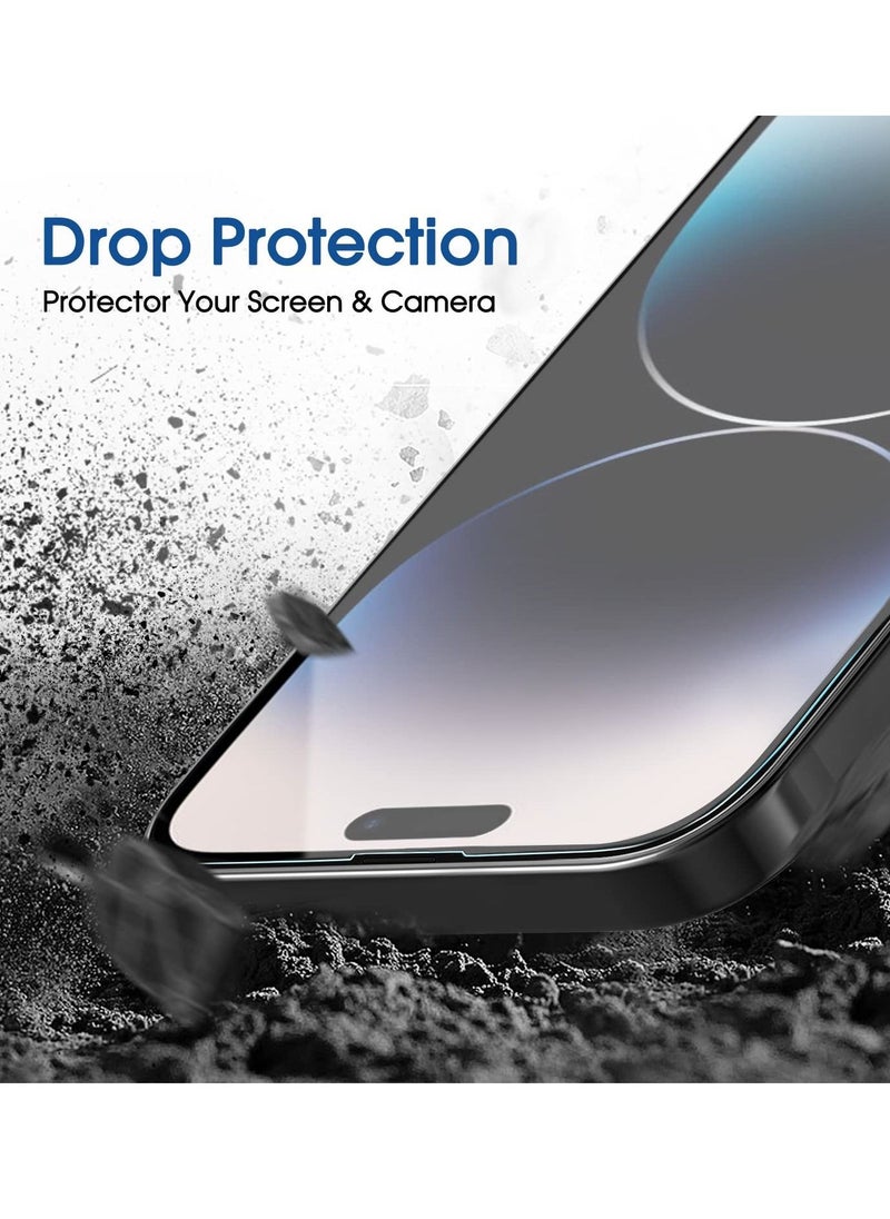 Houmt Screen Protector for iPhone 14 Pro Max Sensor Protection Dynamic Island Compatible Case Friendly Tempered Glass Film 9H Hardness  HD Clear  - Image 4
