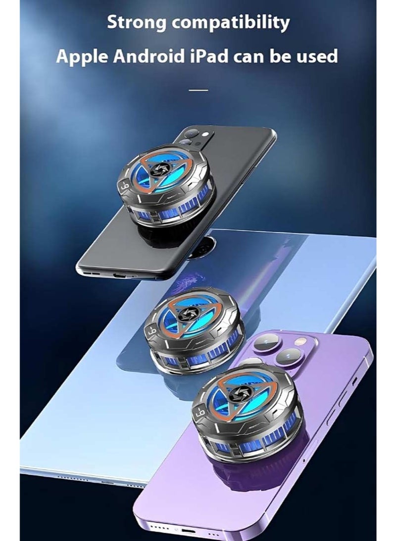 Magnetic Tablet Cooler For Gaming, Ipad/Surface Pro/Samsung Tab/Steam Deck Compatible, Temperature Monitor LED Light, Gaming & Tiktok Live Essential, Cooler Case For Mobile Gaming - Image 5