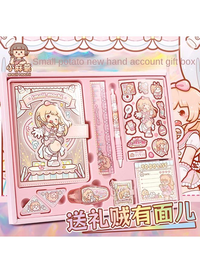 Bluejw DHZ Small Potato Hand Account Book Hand Account Suit Gift Box Love Voice Ran Ran Star Hand Account Book Girls Children - Image 3