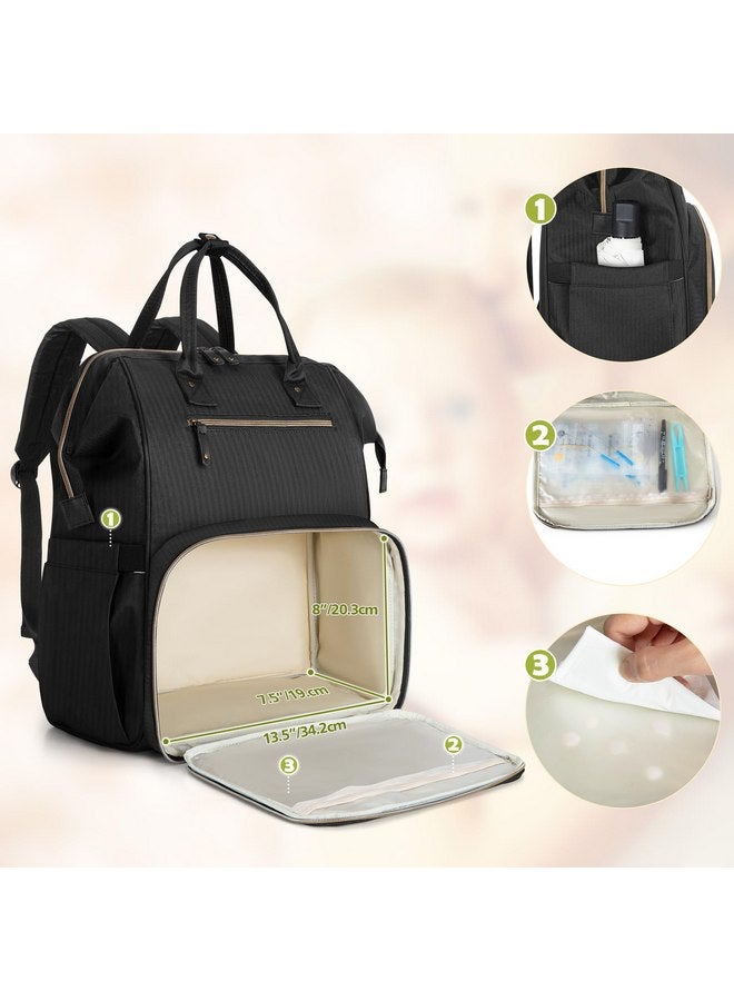 داميرو حقيبة ظهر لمضخة الثدي متوافقة مع Spectra S1 وS2 وMedela وحقيبة التبريد، حقيبة مضخة الثدي مع جراب الكمبيوتر المحمول، حقيبة حمل حفاضات مضخة الثدي للأمهات العاملات، باللون الأسود - Image 2