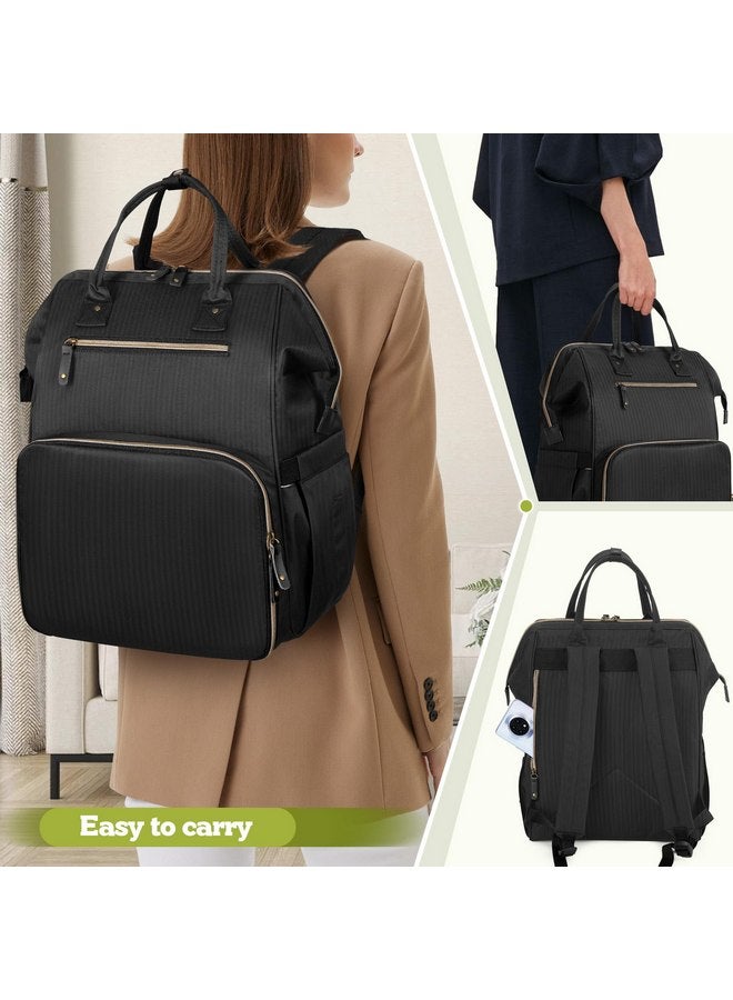 داميرو حقيبة ظهر لمضخة الثدي متوافقة مع Spectra S1 وS2 وMedela وحقيبة التبريد، حقيبة مضخة الثدي مع جراب الكمبيوتر المحمول، حقيبة حمل حفاضات مضخة الثدي للأمهات العاملات، باللون الأسود - Image 5