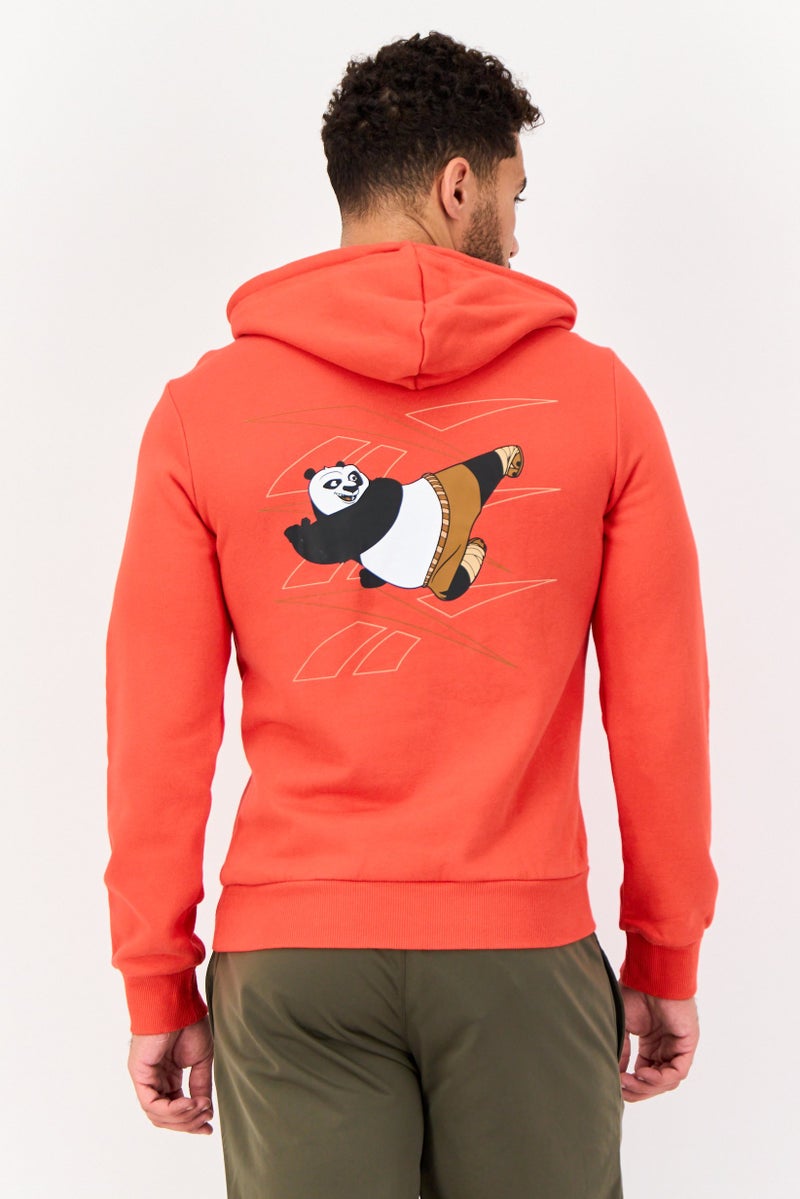 Reebok ريبوك × كونغ فو باندا ملابس رياضية للرجال بليزر طويل الأكمام خارجي، أحمر - Image 2