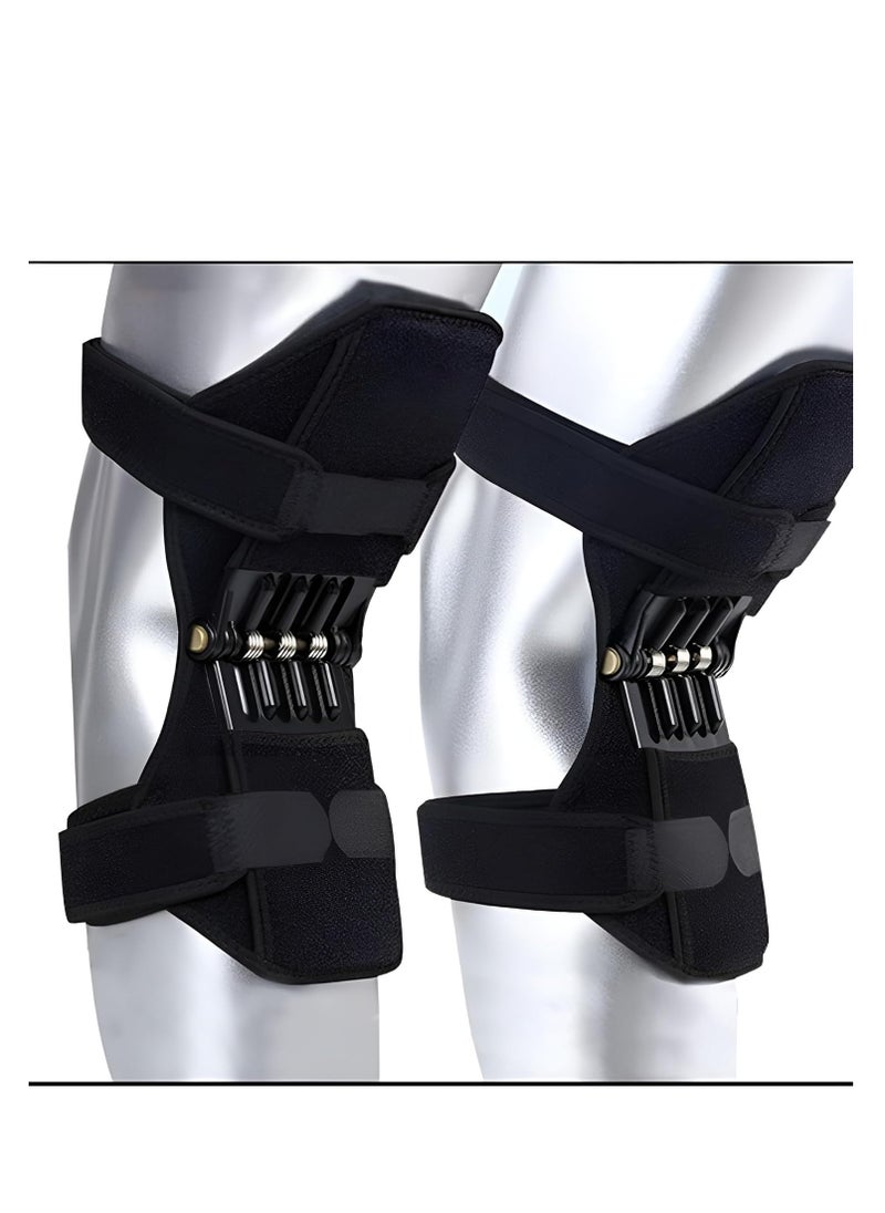 Plan A Strong Spring Knee Brace – Knee Joint Support for Arthritis Pain Relief – Suitable for Running, Walking, Mountaineering, Squatting – High Ventilation & One Size – Anti-Slip & Energy Booster (1)  - Image 1