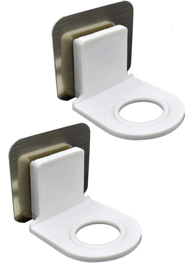 GLIVE (LABEL) GLIVE (LABEL) Plastic Bathroom Multiuse Wall-Mount Self Adhesive Bottle Hook Holder Magic Sticker Sanitizer Bottle Holder Wall Mounted Shampoo Handwash Dispenser Stand - Set Of 2  - Image 1