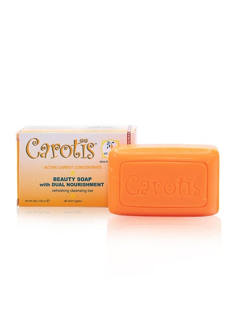 Beauty Soap 80Gr - Formulated To Clean And Refresh Skin, With Carrot Oil, Glycerin, Beta Carotene, Vitamin A, And Olive Oil