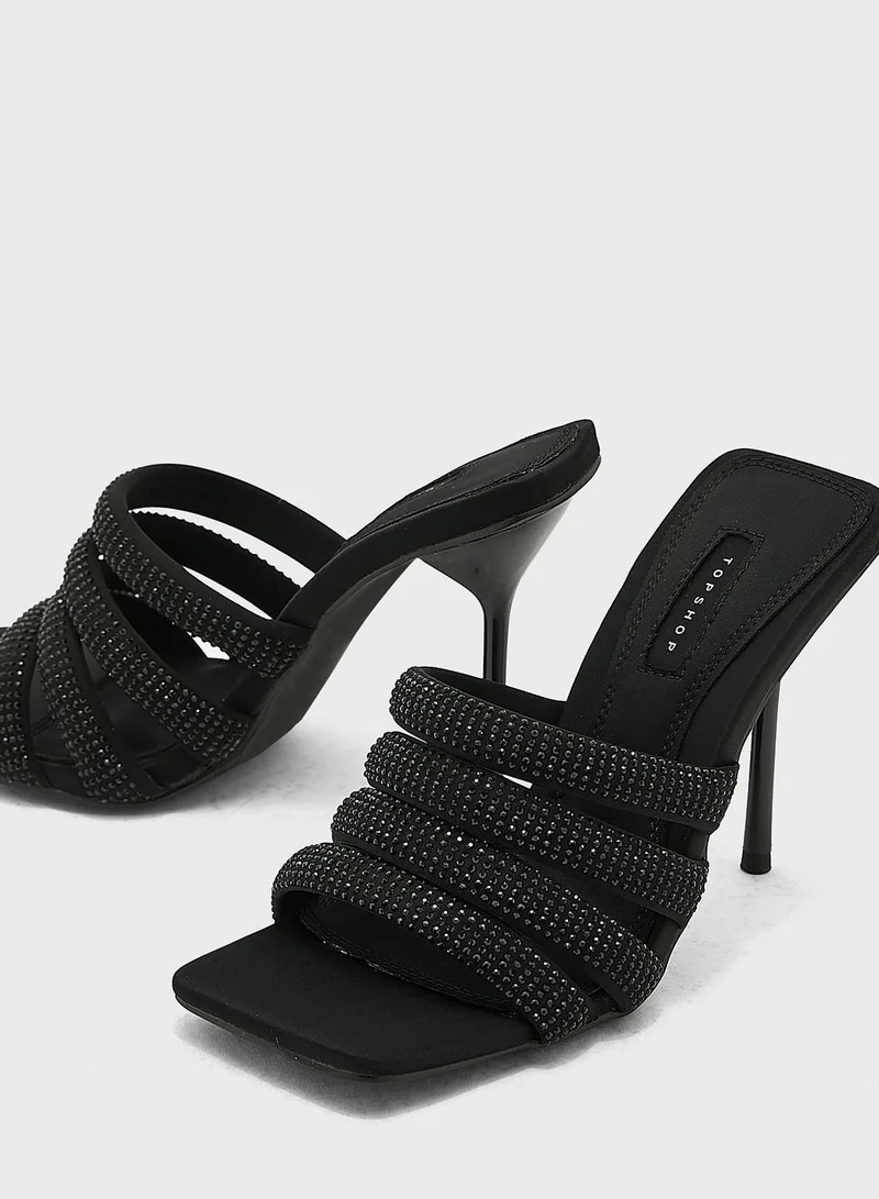 TOPSHOP Summer Multi Strap High Heel Sandals
