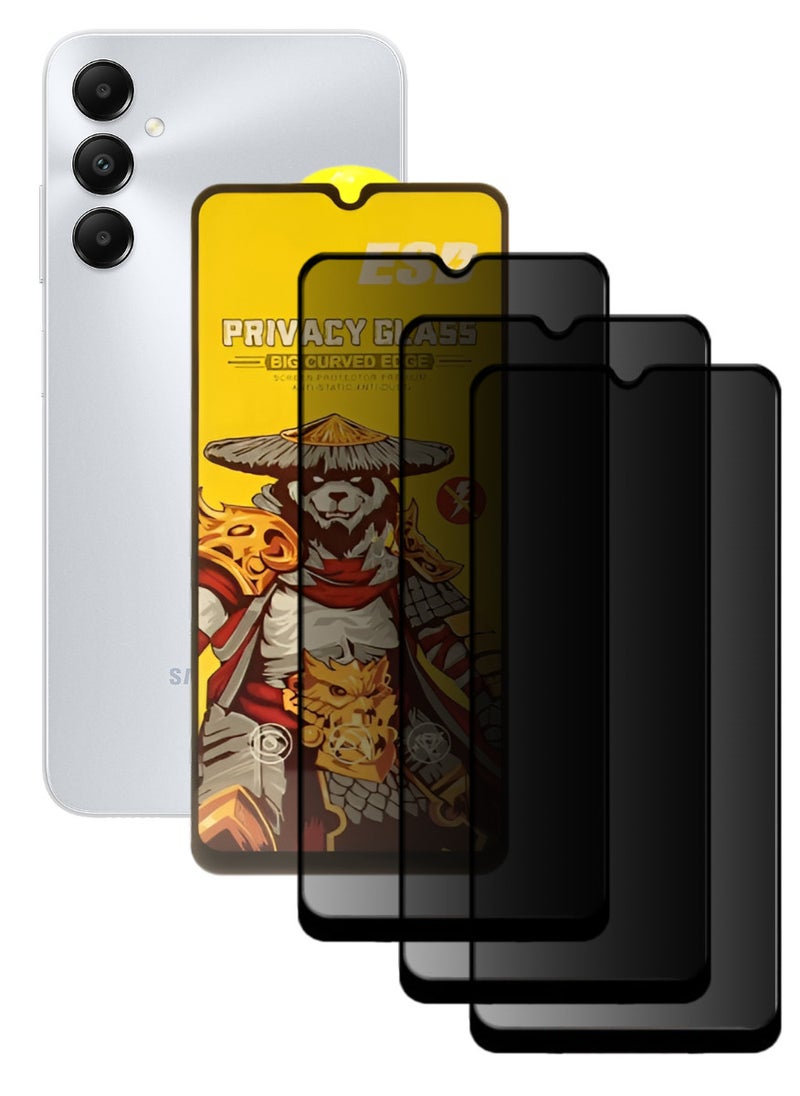 ESD 3 Pieces Tempered Dustproof Privacy Glass Screen Protector Compatible For Samsung Galaxy A05s - Image 1