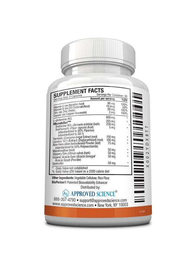 Approved Science ® Gutsyl- Leaky Gut Supplement- Protect GI Tract with Aloe Vera, Marshmallow Root, Licorice, and Slippery Elm- Contains Prebiotic and BioPerine- 6 Month Supply- 100% Vegan - Image 3