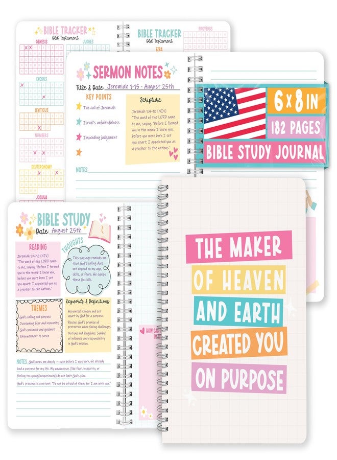 Hadley Designs Guided Bible Study Journal for Women - Bible Journal for Women, Sermon Notes Notebook, Church Notes Journals, Scripture Study Supplies and Journaling Kit, Faith Based Easter Gifts - Image 1