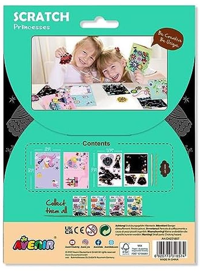 أفينير مجموعة بطاقات التهنئة للفنون والحرف اليدوية من Scratch Princesses تصنع بطاقات تهنئة جميلة Scratch Art 3 Plus - Image 2