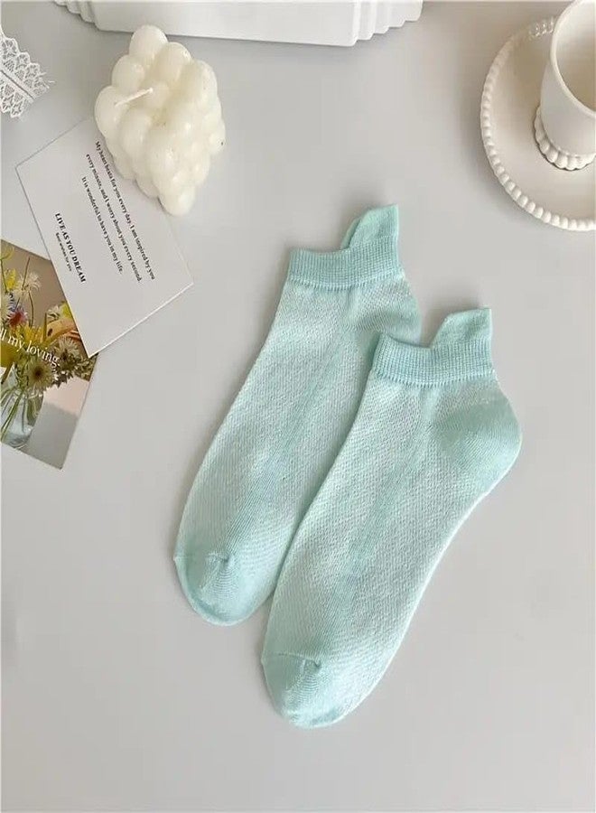 REIL RAID 7 Pairs Men & Women’s Pastel Candy Color Ankle Socks - Breathable Mesh, Heel Protection, Comfort Fit, Casual Wear Socks, Playful Sock Design, Soft Texture Socks - Image 5