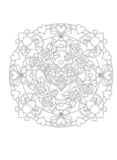 Creative Haven Heart Mandalas Coloring Book  - Image 2