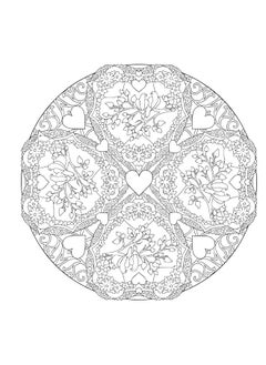 Creative Haven Heart Mandalas Coloring Book  - Image 1