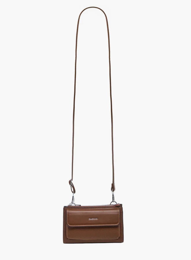 دوتشيني Solid Bag with Detachable Strap and Zip Closure