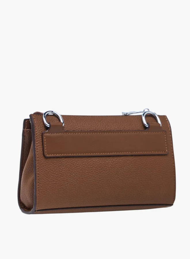 دوتشيني Solid Bag with Detachable Strap and Zip Closure