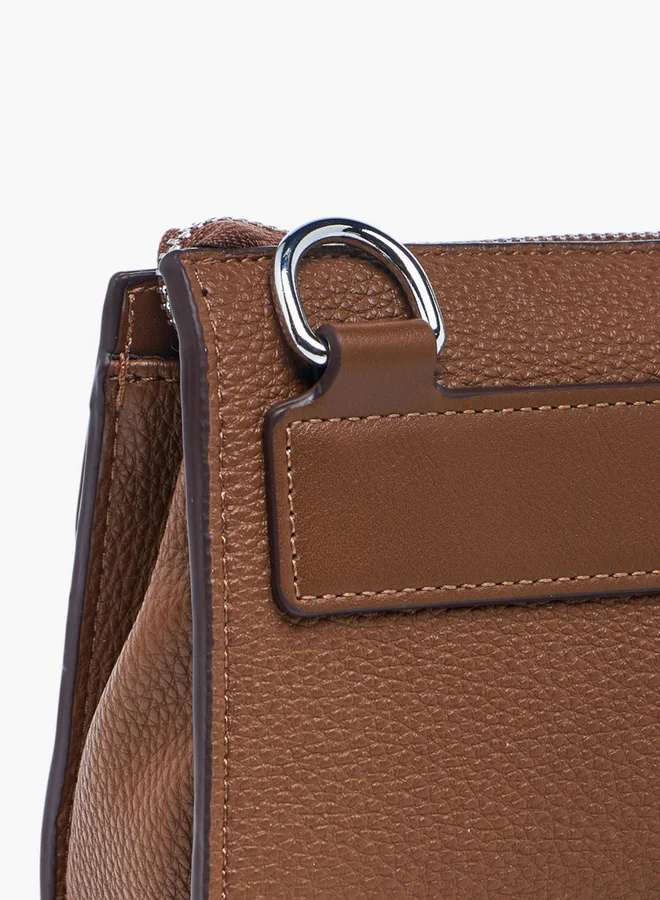دوتشيني Solid Bag with Detachable Strap and Zip Closure