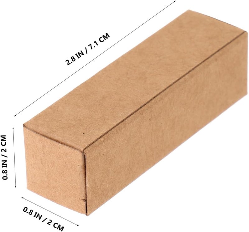 Lurrose 50pcs Handmade Lipstick Paper Box Lip Gloss Packaging for Travel Paper Containers for Essential Oils Handmade Lipsticks - Image 2