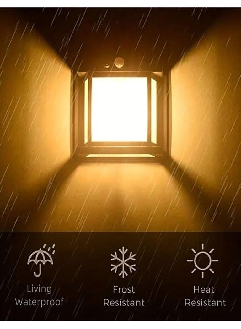 مصباح جداري للتفاعل بالطاقة الشمسية، مصباح شمسي، مصباح شمسي مقاوم للماء مثبت على الحائط في الهواء الطلق - Image 4