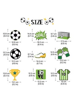 Easy Joy Easy Joy Soccer 24 PCS Themed Hanging Foil Swirls Decoration Soccer Boys Kids Birthday Baby Shower Party Decoration  - Image 2