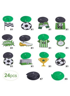 Easy Joy Easy Joy Soccer 24 PCS Themed Hanging Foil Swirls Decoration Soccer Boys Kids Birthday Baby Shower Party Decoration  - Image 3