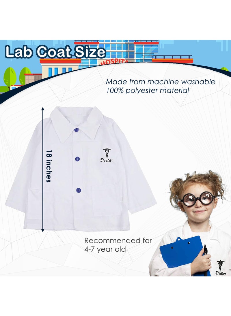Home Smart - Home Smart Doctor Costume for Toddlers Dress Up Clothes Kids Career Outfit Pretend Role Play Toy Set - Image 1