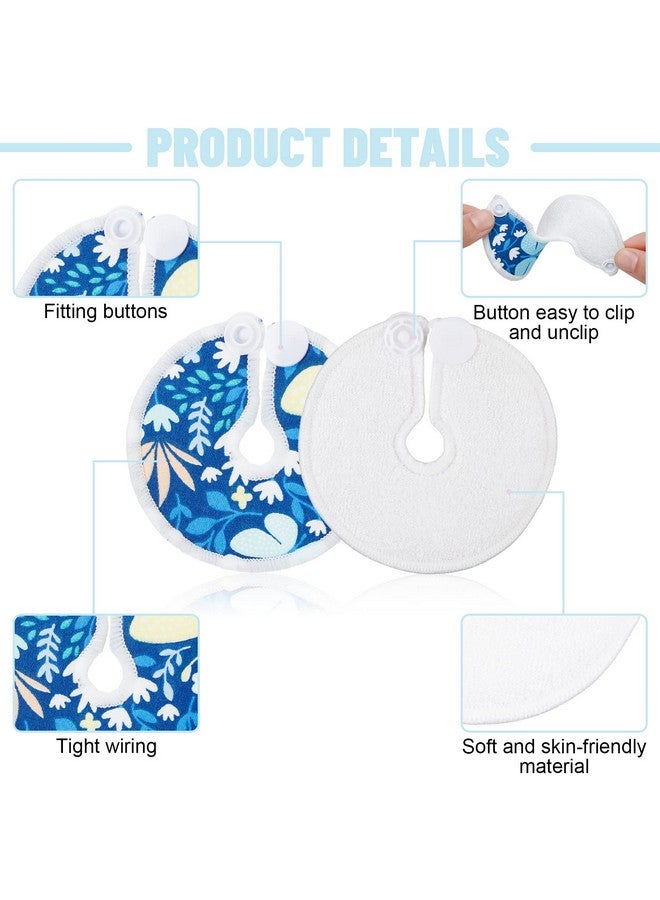 Sosation 32 Pieces G Tube Button Covers G Tube Pad Holder Cotton Pads for Feeding Support Reusable Feeding Cotton Supplies Soft Covers for Breastfeeding Nursing Care, 4 Designs(Butterfly) - Image 2