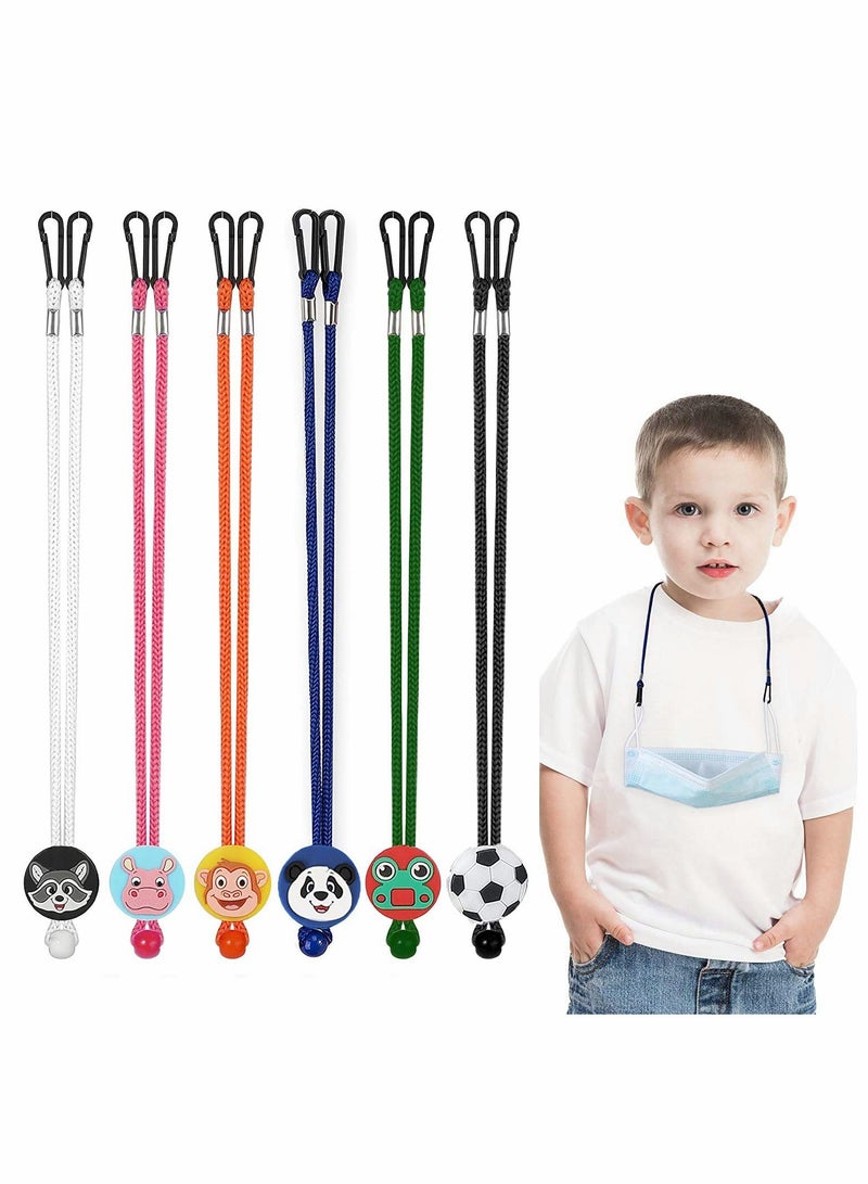 SYOSI Adjustable Length Lanyard Extender for Kids Adults Mask Lanyard Strap Mask Chain Adjustable, Relieve Ear Pressure Face Cover Rest Ear Holder Rope, (6PCS-Multicolored-Kid) - Image 1