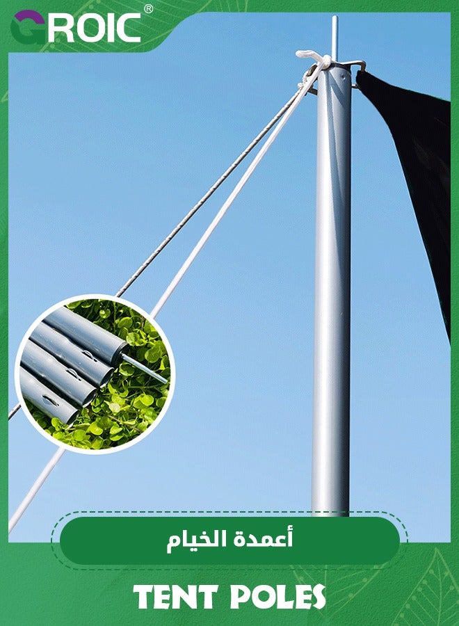 GROIC 2Pcs 94.5 In Telescoping Tarp Poles Heavy Duty Adjustable Camping Tent Poles, Portable Replacement Canopy Rods for Rain Fly, Awning, Outdoor Camping, Hiking, Backpacking, Sunshade - Image 5