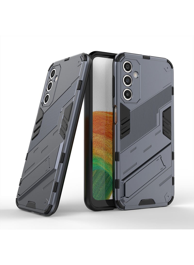Generic - Samsung Galaxy A24 Mobile Case Cover with Hybrid Heavy Duty Protection Shockproof Defender Kickstand Armor Back Cover with Anti-Fingerprint Anti-Scratch Protector Grey - Image 1