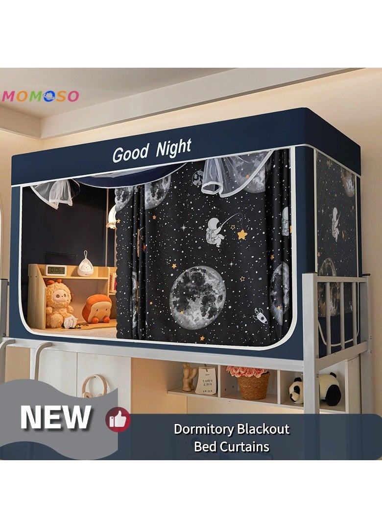 MOMOSO Bed Canopy Tents Curtain Blackout Curtain Single Bed Tent Curtain Student Shading Cloth Bed Canopy Mosquito Net Student Sleep Privacy Protection Bed Canopy Tent Curtain Shading Drapes For Dorm Home College  - Image 1