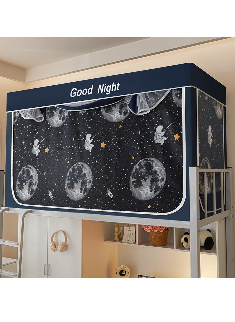 MOMOSO Bed Canopy Tents Curtain Blackout Curtain Single Bed Tent Curtain Student Shading Cloth Bed Canopy Mosquito Net Student Sleep Privacy Protection Bed Canopy Tent Curtain Shading Drapes For Dorm Home College  - Image 2