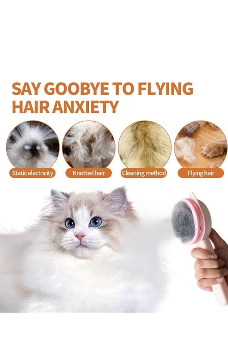 الحيوانات الأليفة القط إزالة الشعر والجمال فرشاة ، فرشاة إزالة الشعر الكلب ، الحيوانات الأليفة الاستمالة الاستمالة أداة إزالة الشعر مشط المشط ، قصيرة أو طويلة الشعر فرشاة إزالة الشعر القط ، وإزالة الشعر فضفاضة والتشابك - Image 4