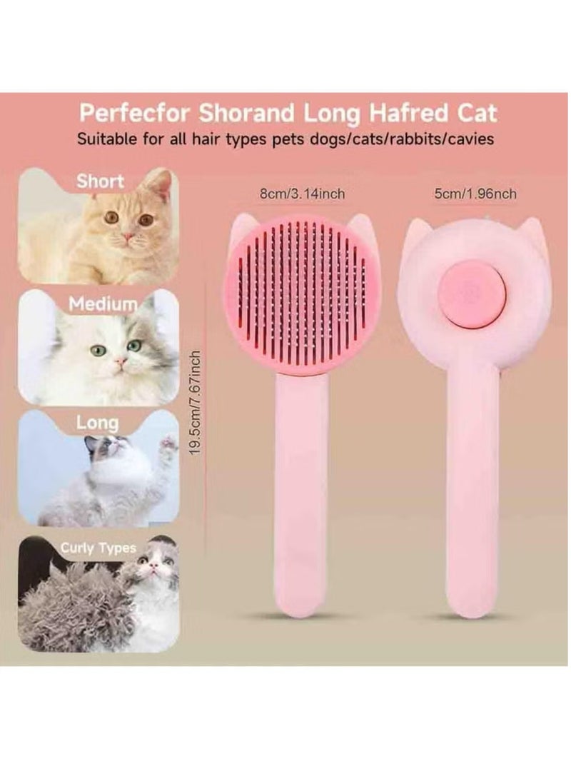الحيوانات الأليفة القط إزالة الشعر والجمال فرشاة ، فرشاة إزالة الشعر الكلب ، الحيوانات الأليفة الاستمالة الاستمالة أداة إزالة الشعر مشط المشط ، قصيرة أو طويلة الشعر فرشاة إزالة الشعر القط ، وإزالة الشعر فضفاضة والتشابك - Image 2