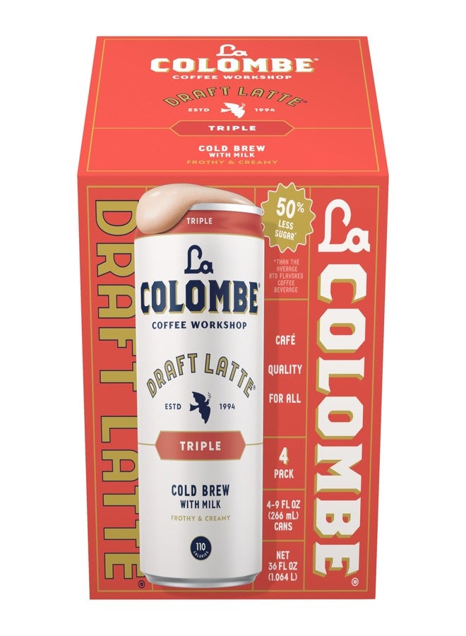 La Colombe لا كولومب، لاتيه درافت ثلاثي، 9 أونصة سائلة، عبوة من 4 قطع - Image 1