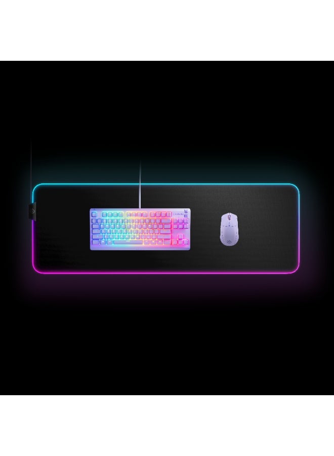 steelseries Apex 3 TKL RGB 10-Zone RGB USB Illumination IP32 Water Resistant Premium Magnetic Wrist Rest Gaming Keyboard US - Lavender - Image 5