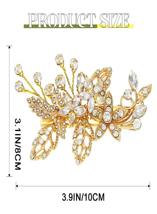 JONKY Gold Wedding Hair Accessories Rhinestone Bridal Hair Clips for Women - Image 4