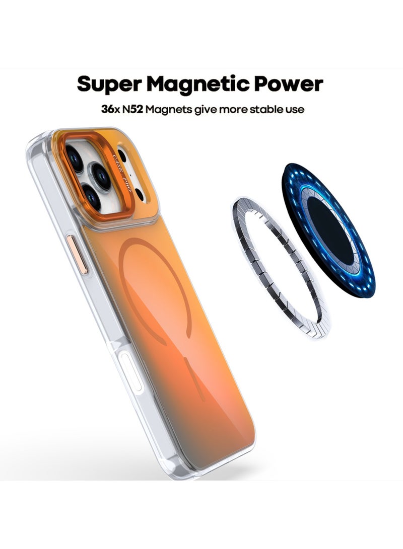 iPhone 17 Pro Max Magnetic Skin Case with Lens Protection Foldable Stand MagSafe Compatible Drop Protection Case - Image 3