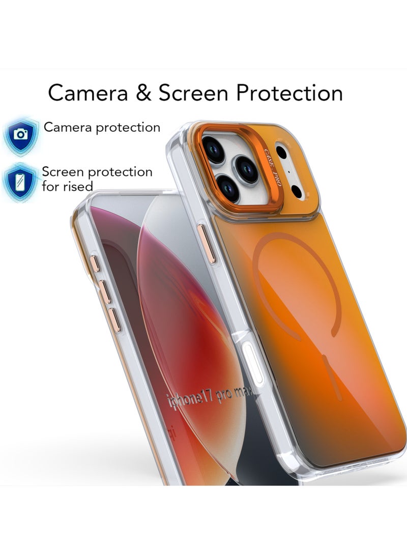 iPhone 17 Pro Max Magnetic Skin Case with Lens Protection Foldable Stand MagSafe Compatible Drop Protection Case - Image 4