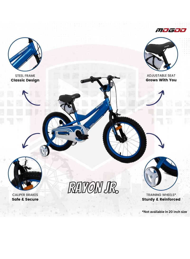 MOGOO Rayon Junior 16-Inch Kids Bike | 16-Inch Wheel Size | Adjustable Seat | 100% Assembled | For Kids | Blue - Image 3