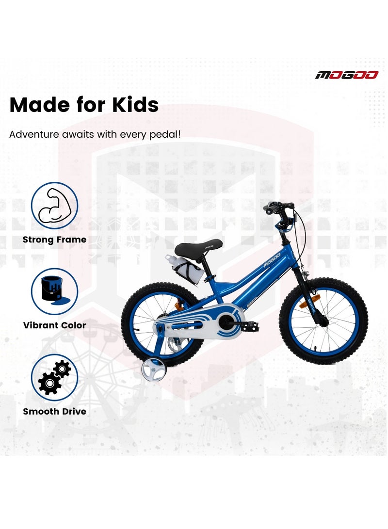 MOGOO Rayon Junior 16-Inch Kids Bike | 16-Inch Wheel Size | Adjustable Seat | 100% Assembled | For Kids | Blue - Image 4