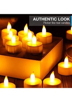 Cool Baby COOLBABY Realistic Bright Flameless LED Tea Candle Battery Powered Fake Candle Tea Candle 24 Pack  - Image 2