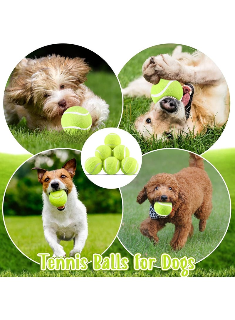 20 Pieces Dog Tennis Balls 2 Inch Mini Tennis Balls for Small Dog Pet Fetching Toy Rubber Felt Training Toys for Puppy Pet Playing Exercise and Practice(Yellow) - Image 1