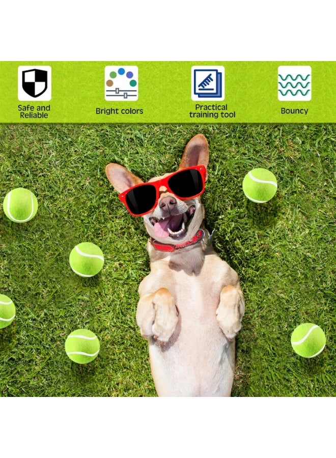 20 Pieces Dog Tennis Balls 2 Inch Mini Tennis Balls for Small Dog Pet Fetching Toy Rubber Felt Training Toys for Puppy Pet Playing Exercise and Practice(Yellow) - Image 3