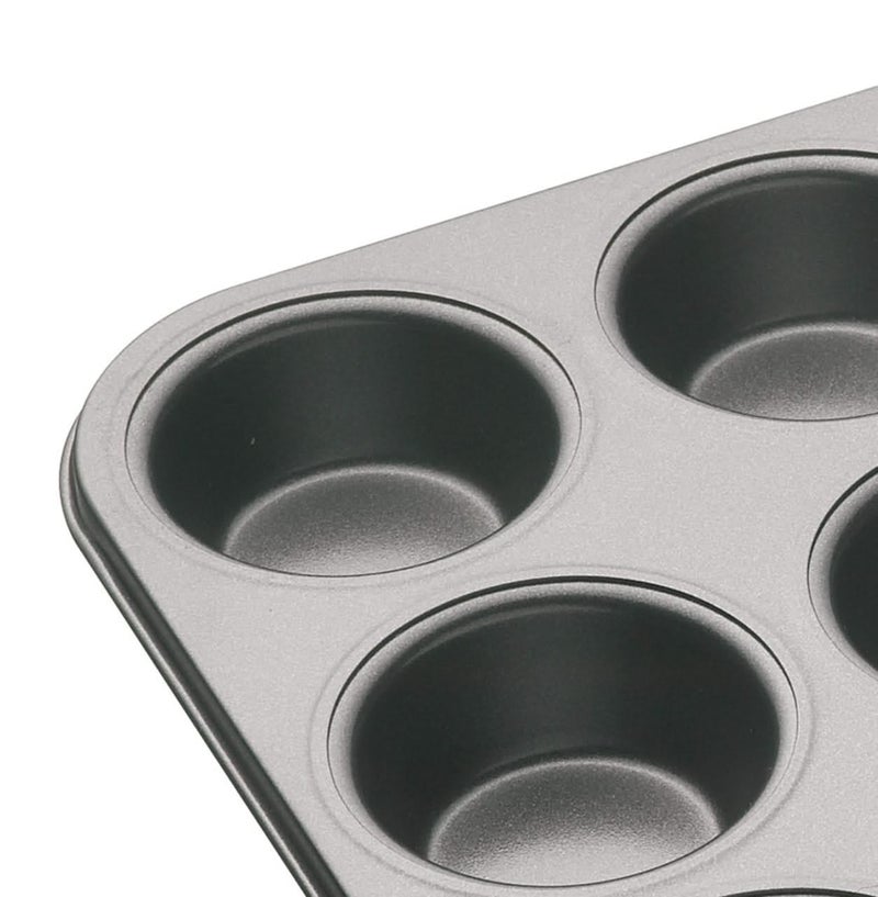 Master Class MasterClass 12 Hole Muffin Tray for thinKitchen PFOA Non Stick Robust 1mm Carbon Steel 35 x 27cm Cupcake Tin Grey - Image 5